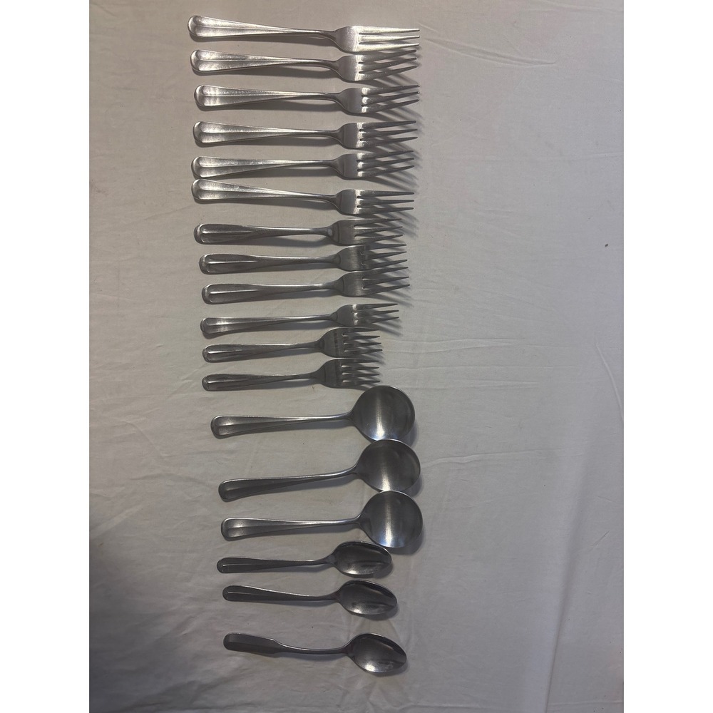 Supreme Cutlery Superior Stainless Flatware Set 17pc Silver Good Teardrop Mixed‎
